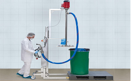  Flux滚筒排空系统可有效的密封高粘度液体保护桶内介质