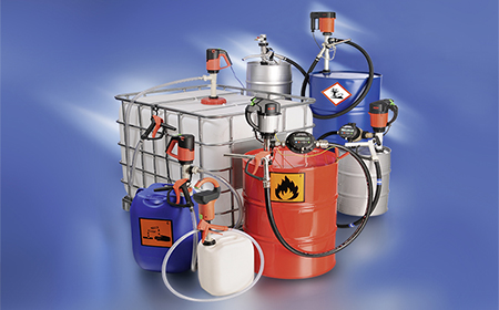 Flux滚筒泵和容器泵能够泵送腐蚀性和高度易燃的液体