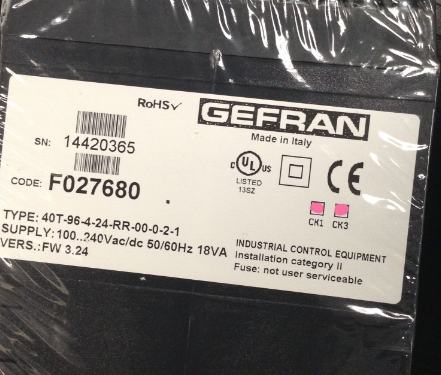 GEFRAN 指示器 40T-96-4-24-RR-00-0-2-1